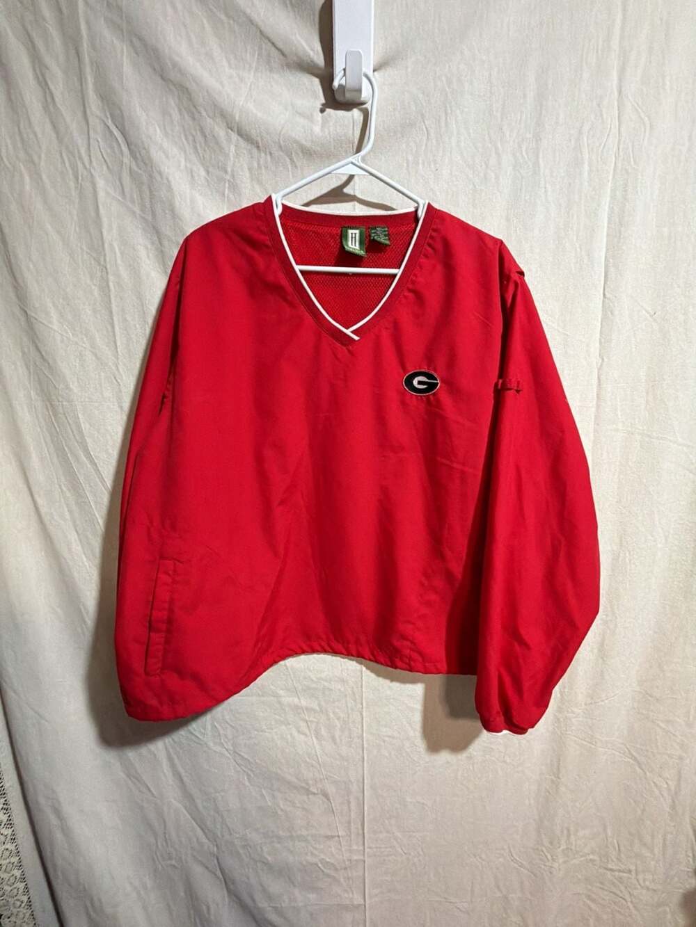 Hartwell Elements University of Georgia Bulldogs Red V-Neck Windbreaker Jacket S